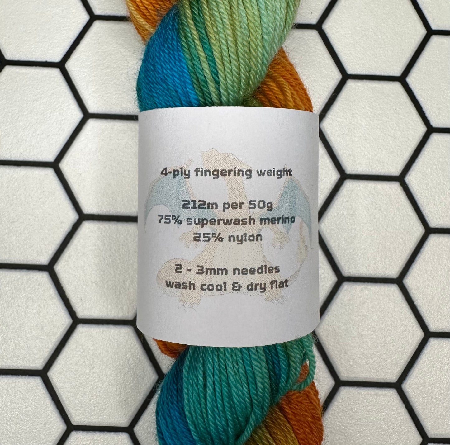 Charizard - Yarn Dex - 4 ply sock yarn