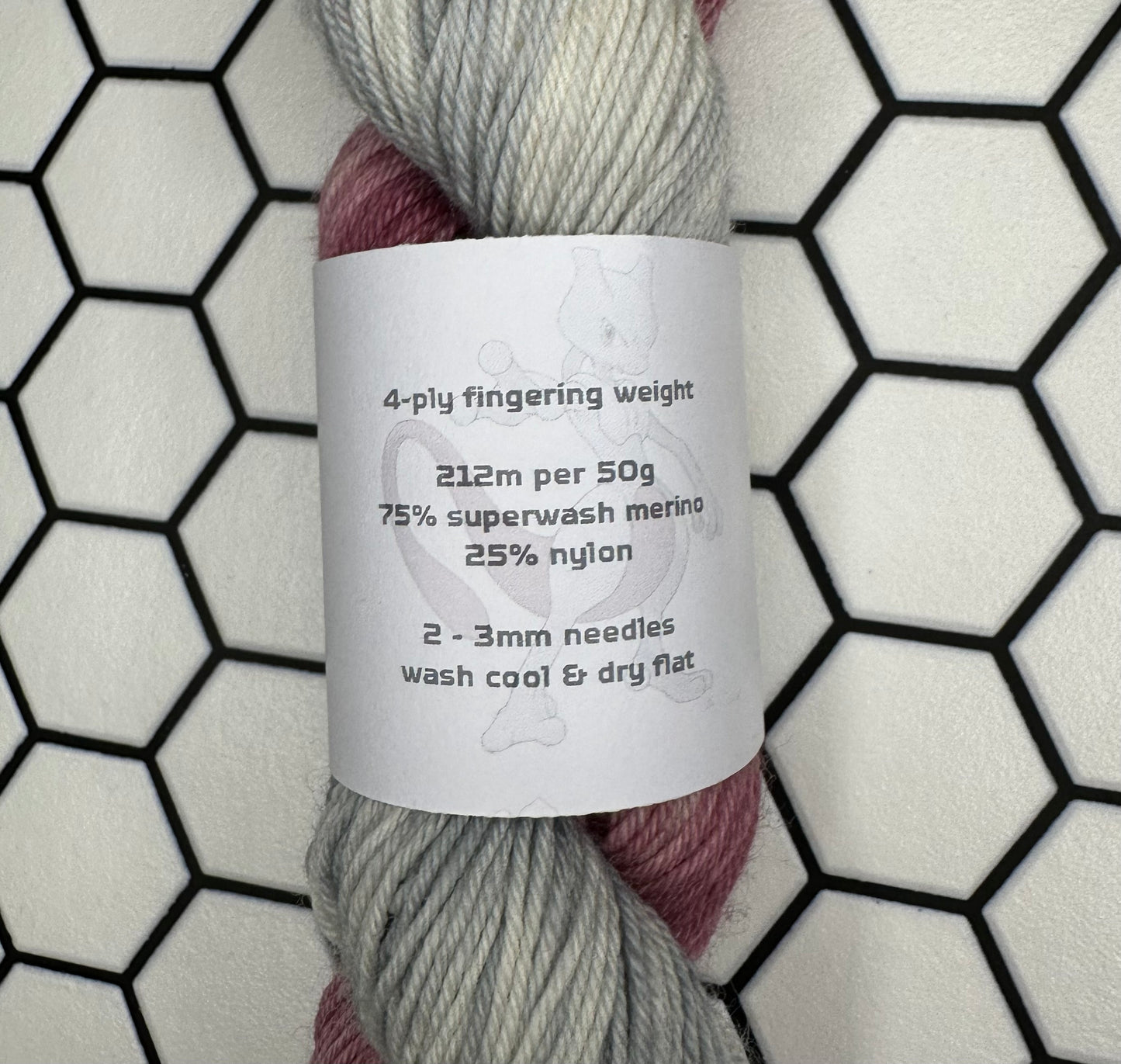 Mewtwo - Yarn Dex - 4 ply sock yarn