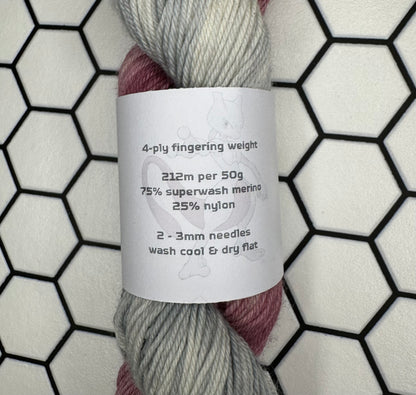 Mewtwo - Yarn Dex - 4 ply sock yarn