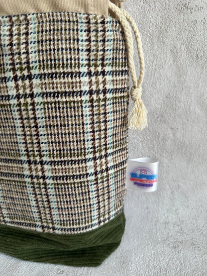 Woollen Dogtooth Check Medium Project Bag