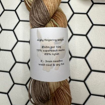 Eevee - Yarn Dex - 4 ply sock yarn