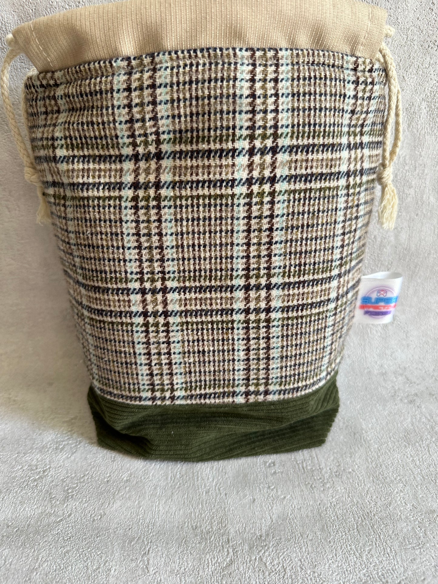 Woollen Dogtooth Check Medium Project Bag